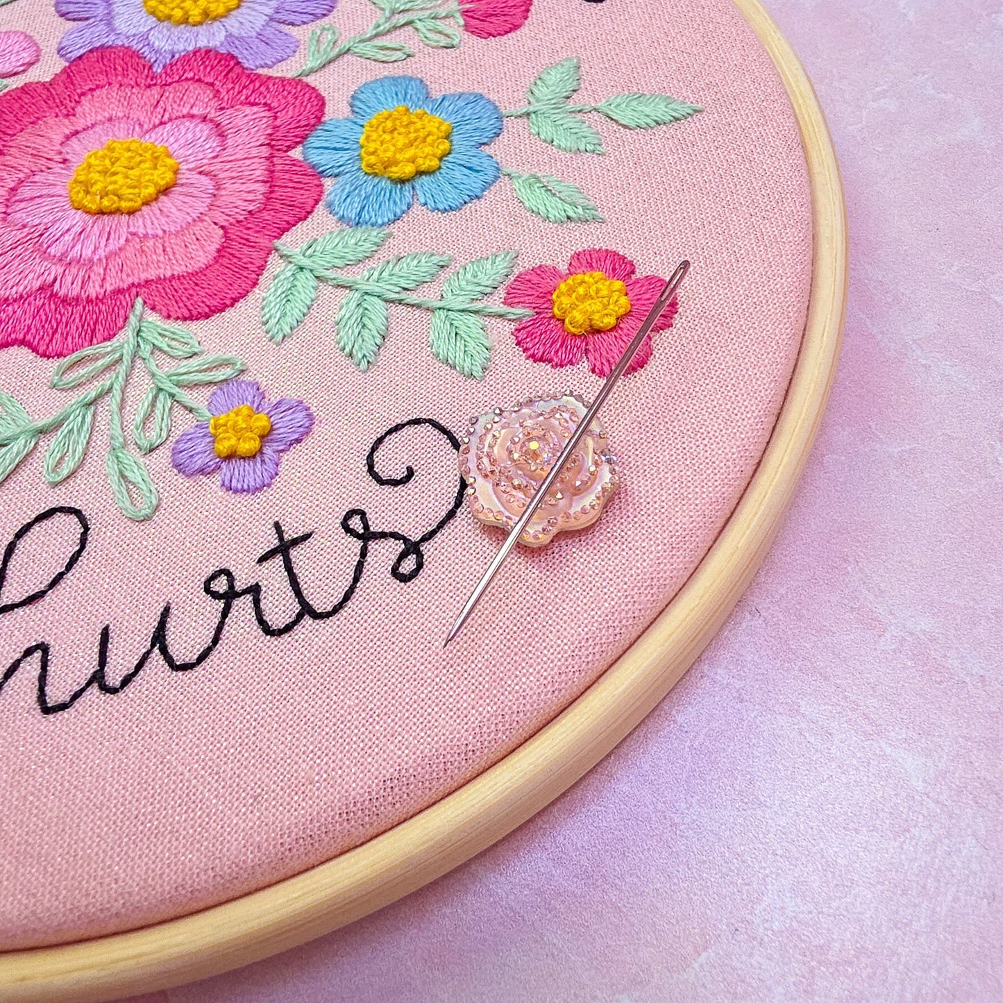Funny Embroidery Kit "I'm tired and everything hurts" - Beginner Friendly